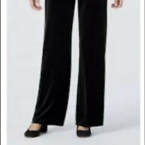 J‎ Jill black velour crushed velvet pants size M career style